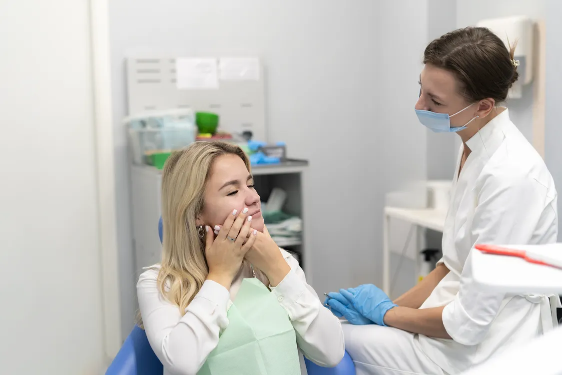 Patient receiving a comprehensive dental evaluation at Haven Dental Care